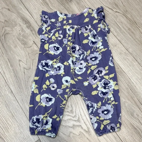 Isaac Mizrahi Purple Floral Kids Romper - Picture 1 of 4